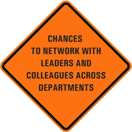 Chances to network with leaders and colleagues across departments