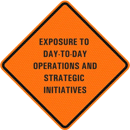Exposure to day-to-day operations and strategic initiatives