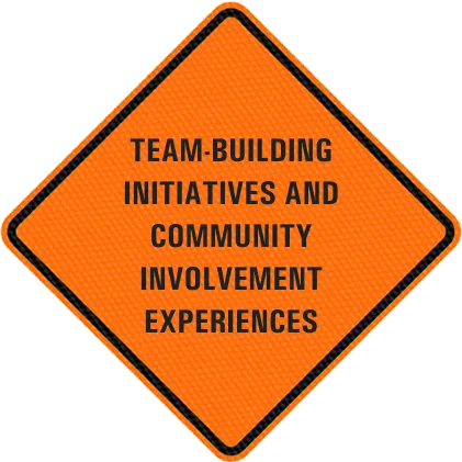 Team-building initiatives and community involvement experiences