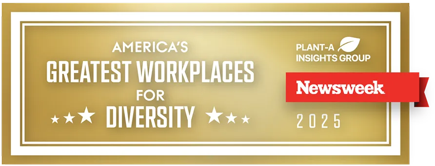 Newsweek’s America’s Greatest Workplaces for Diversity 2025 award logo.