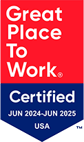 Certified Great Place to Work logo for 2024-2025