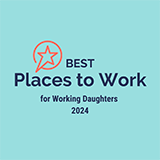 Best Places to Work for Working Daughter 2024 Award badge