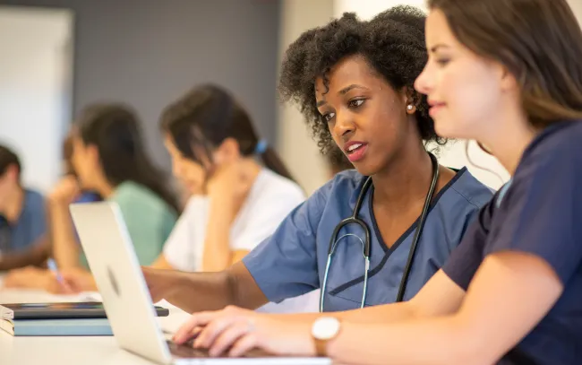 Nurse with a laptop