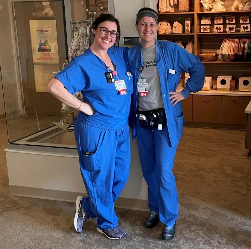 Two Christ Hospital Health Network nurses smiling