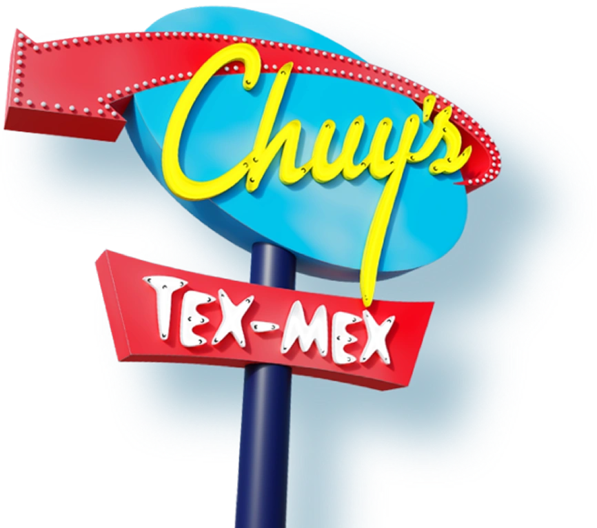 A Chuy’s restaurant sign.