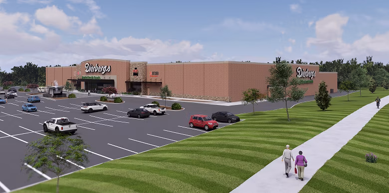 A conceptual rendering of the new Dierbergs storefront - set to open April 2026.