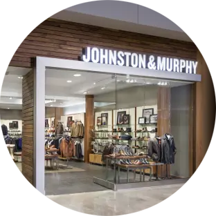 The engaging front of Johnston & Murphy, one of the Genesco brands, in a mall.