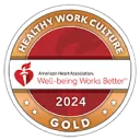 American Heart Association Gold recognition in the Association's Workforce Well-being Scorecard