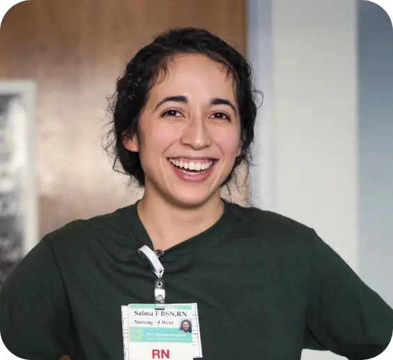 A smiling Brown University Health professional