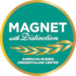 Magnet with Distinction American Nurses Credentialing Center badge