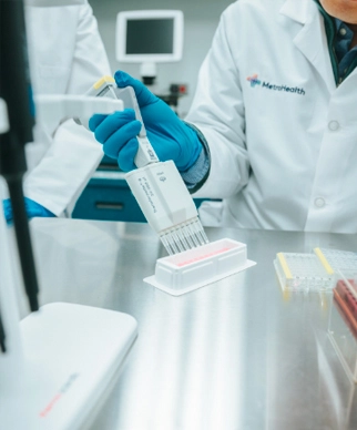 MetroHealth researchers performing a test in the lab