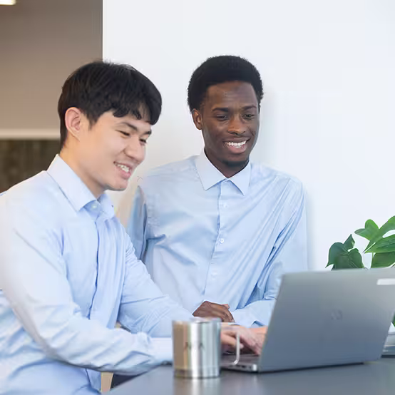 NFA employees mentoring an intern.