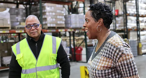 Oatey distribution employees smiling.