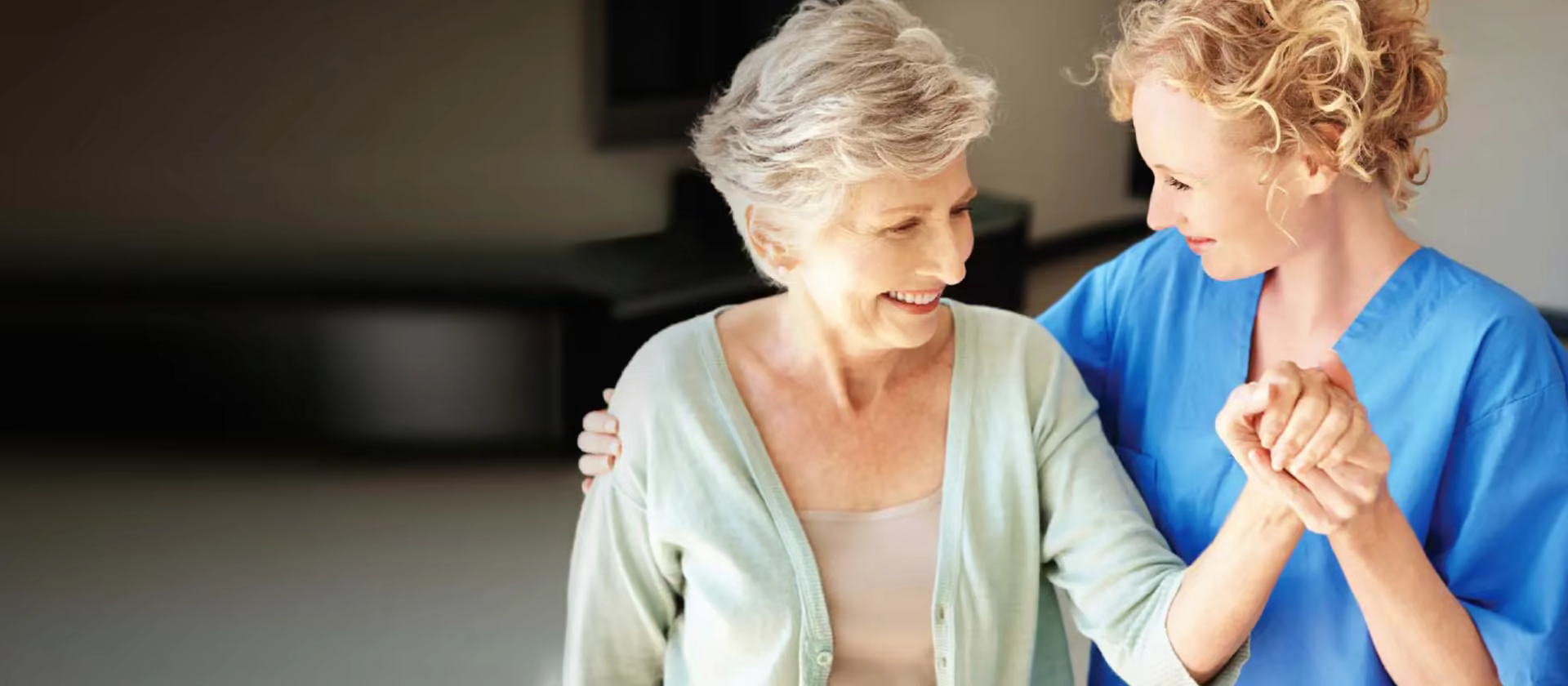 An Ohio Living nurse caring for a resident.
