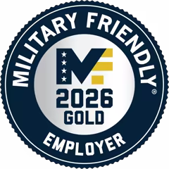 Military Friendly - Top 10 employer Gold badge