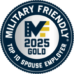 Military Friendly - Top 10 spouse employer Gold 2025 badge