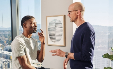 One Medical clinician reviewing results with a patient.