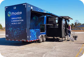 Exterior of Phoebe’s Simulation & Innovation Mobile Unit.