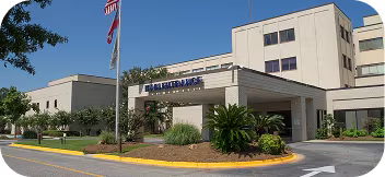 Exterior of the Phoebe North Campus acute care facility.