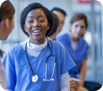 Parrish Healthcare nurse smiling.