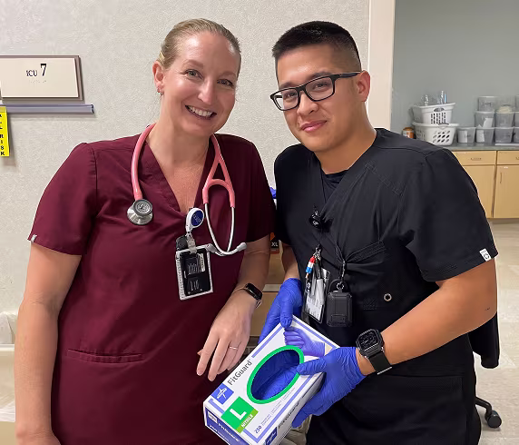 Two Parrish Healthcare nurses smiling.