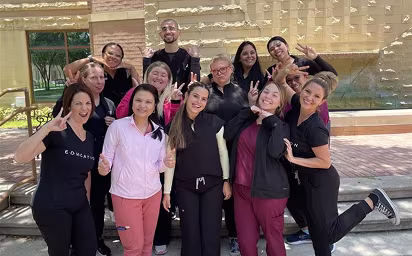 Parrish Healthcare nurse residency graduates celebrating together.