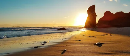 Beach at sunset on the South Shore