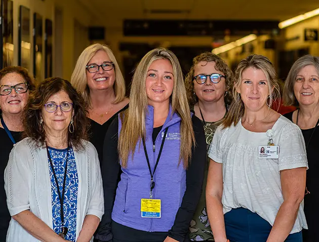 South Shore Health team members Kayleigh Humfryes, Alexander Kleinschmidt, Susan Romano, Donna Hawkesworth, Leah Murray, Bethany Bergin, Kayla Sullivan and CJ Rigby