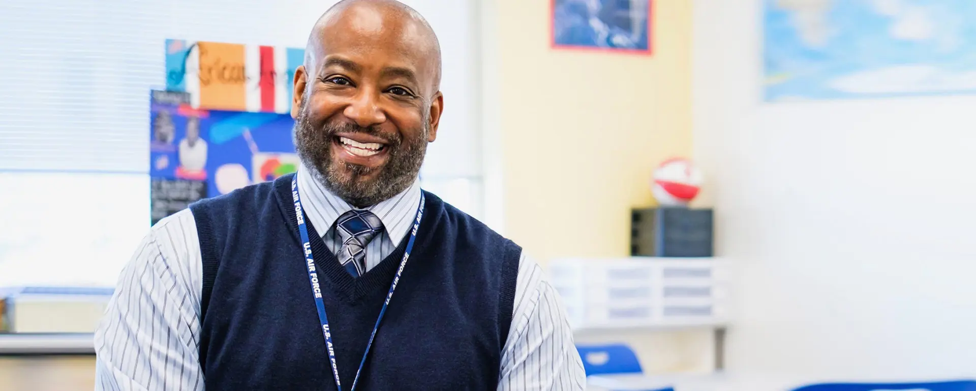 Smiling educator at the Wake County Public School System