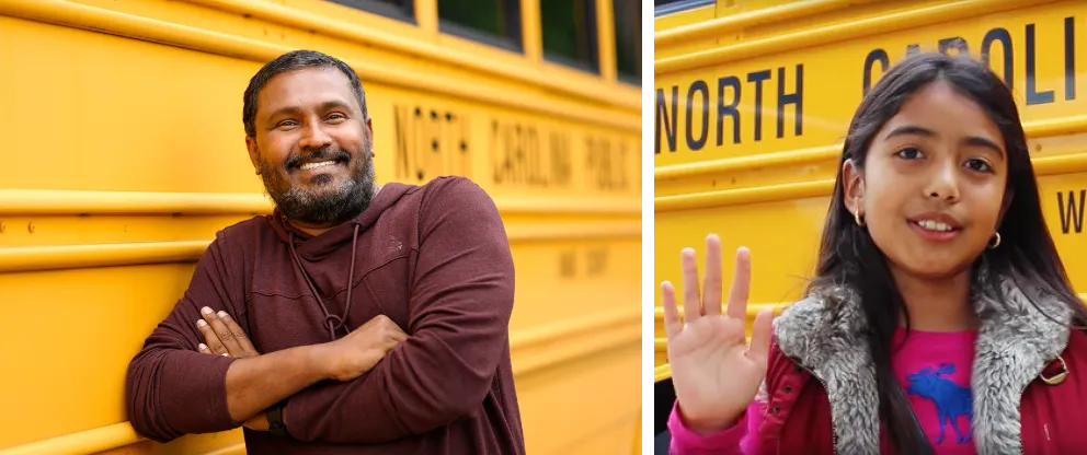  Smiling bus driver at Wake County Public School System