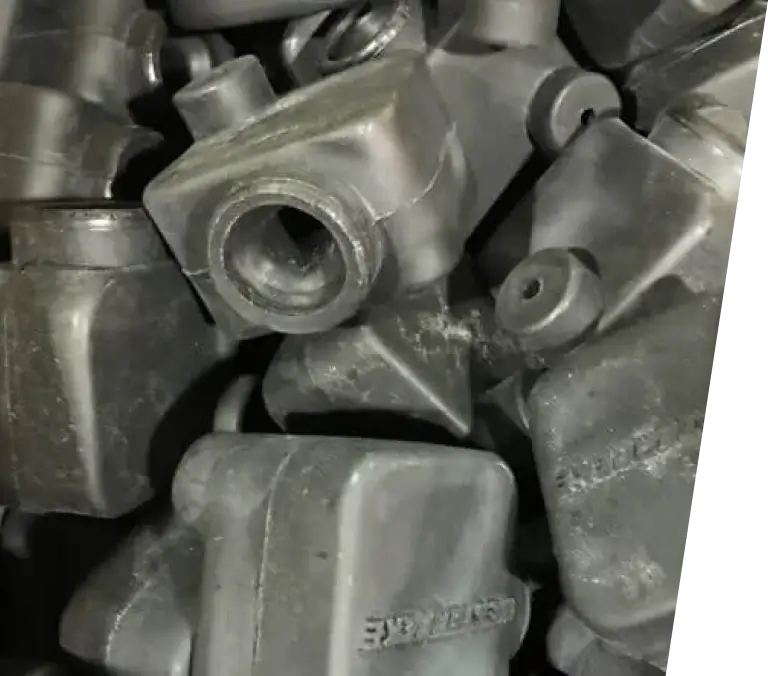 Molded plastic parts.