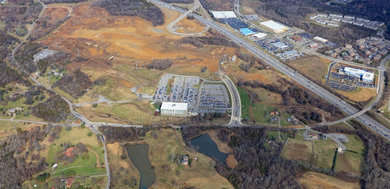Aerial picture of an industrial complex