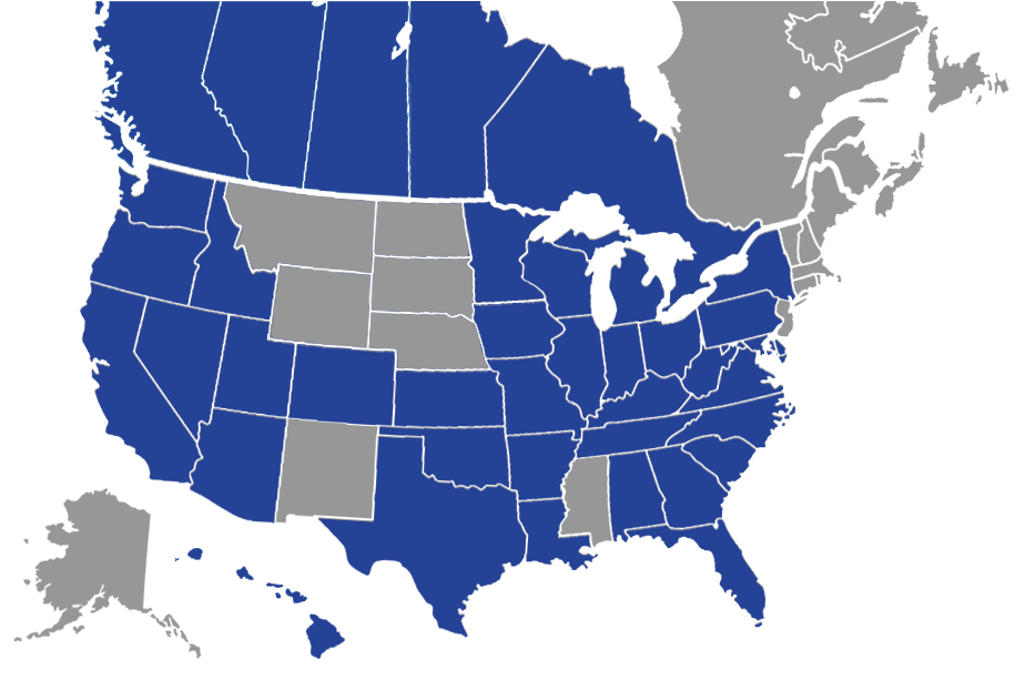 Map showing BoydGroup job locations