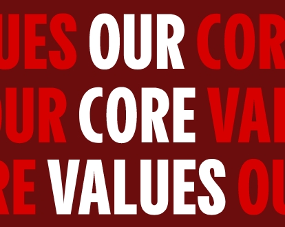 Graphic of Cinemark core values.