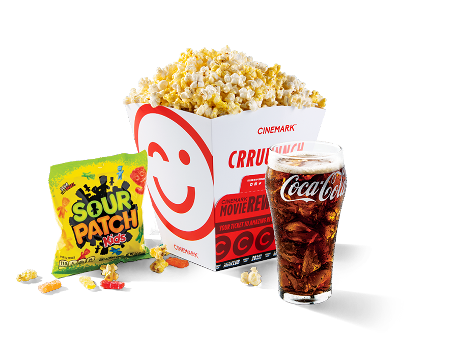 Popcorn, soda and candy.