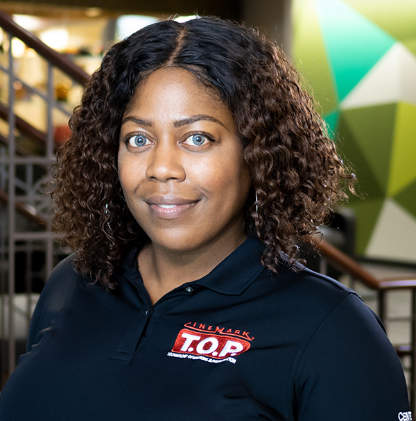 Cinemark employee, Nadia D., Guest Services Manager