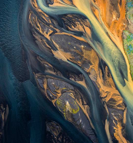 Satellite picture of Earth's topography.