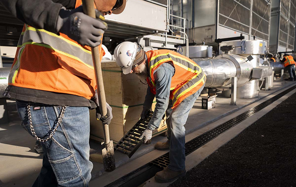 LANL employees working at a project site.