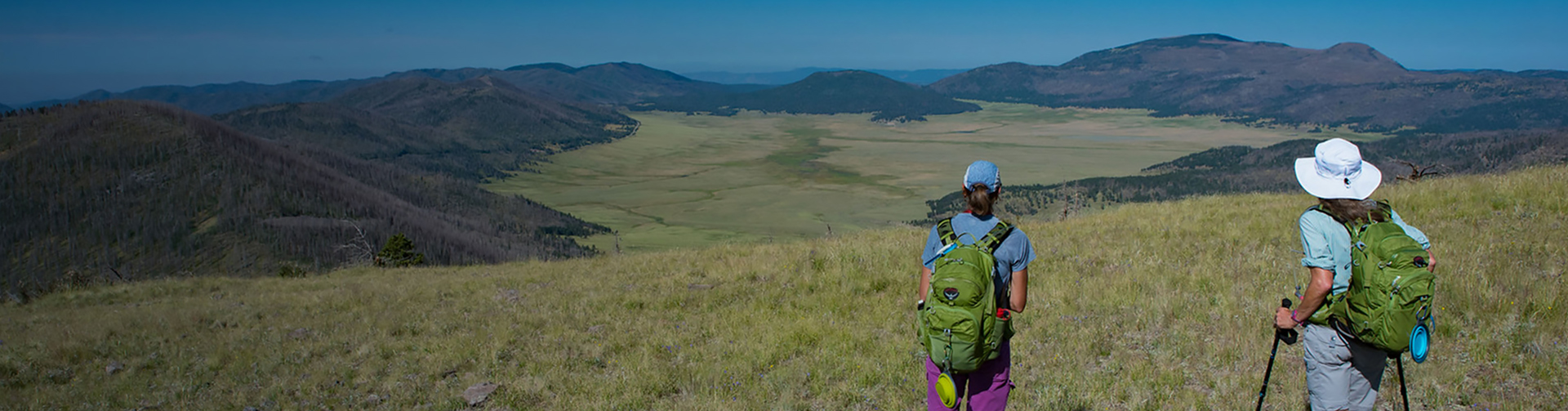 Two hikers in New Mexico