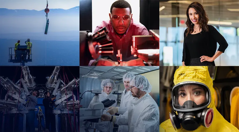 A collage of LANL workers.