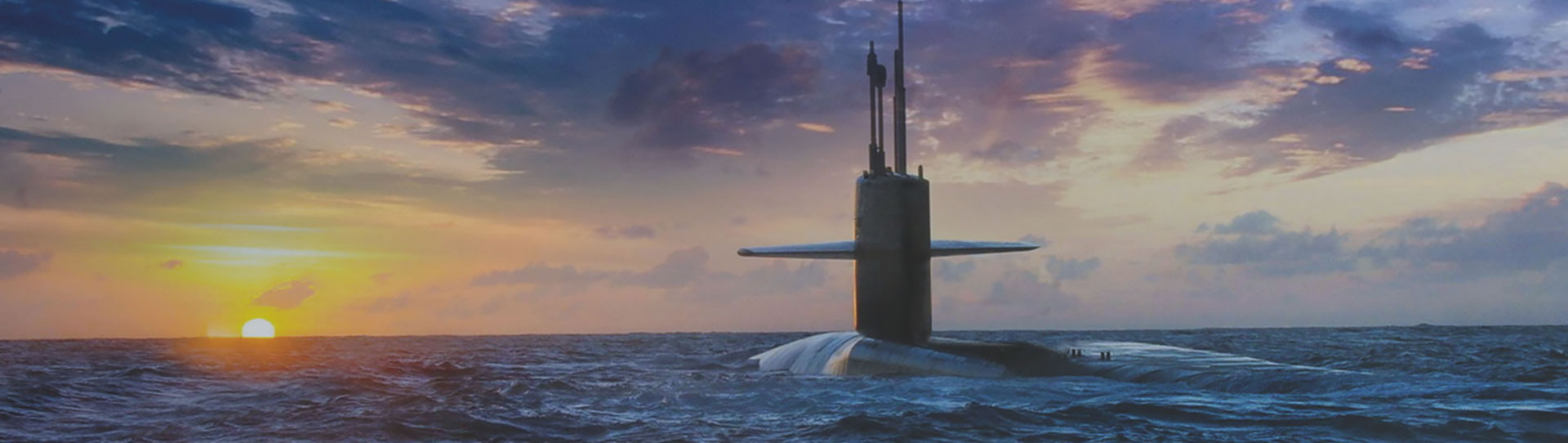 Submarine emerging from the water