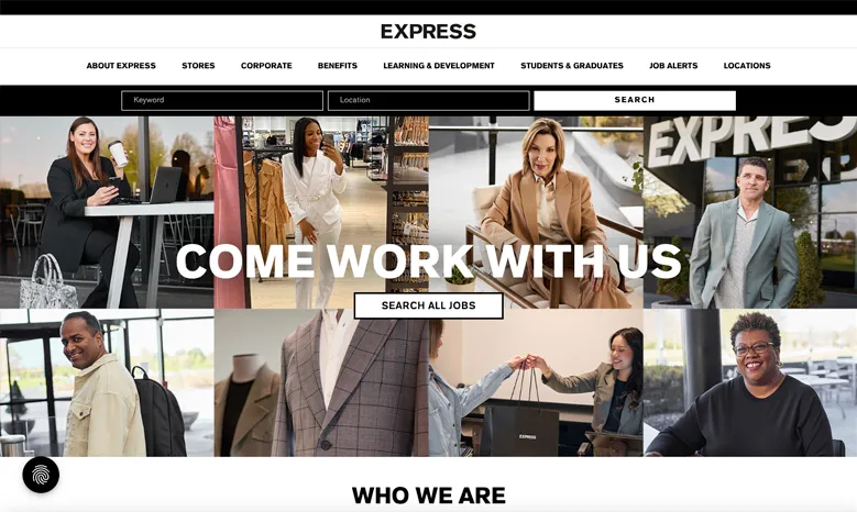 Express homepage slide