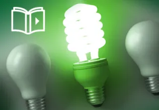 Light bulbs illustrating innovative ideas