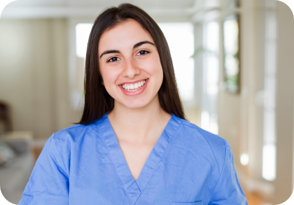 Parrish Healthcare nurse smiling.