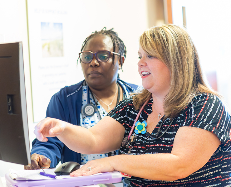 South Shore Nurses having a discussion